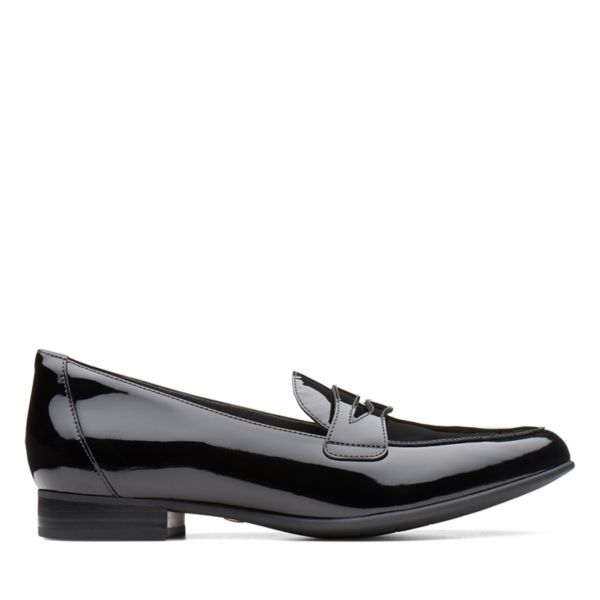 Clarks Womens Un Blush Go Flat Shoes Black | CA-6597328